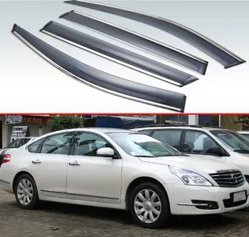 

For Nissan Maxima Teana (J32) 2008-2012 Plastic Exterior Visor Vent Shades Window Sun Rain Guard Deflector 4pcs