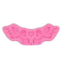 Силиконовая форма с изображением ангела Купидона, формочки для помадок кондитерские изделия формочка, инструмент для выпечки вечерние свадебный торт приборы для украшения выпечки