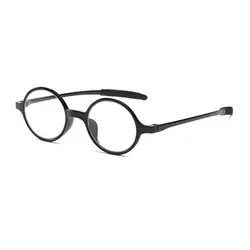 Vintage Round Ultra - Light Stylish Reading Glasses - +400 (A - black)