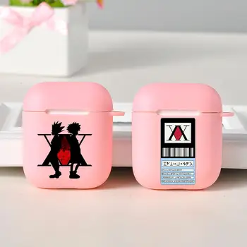 

Hisoka Anime Hunter X hunter Soft Shell Bluetooth Wireless Earphone Case For Apple Airpods Charging Box Secret Text Cover Coque