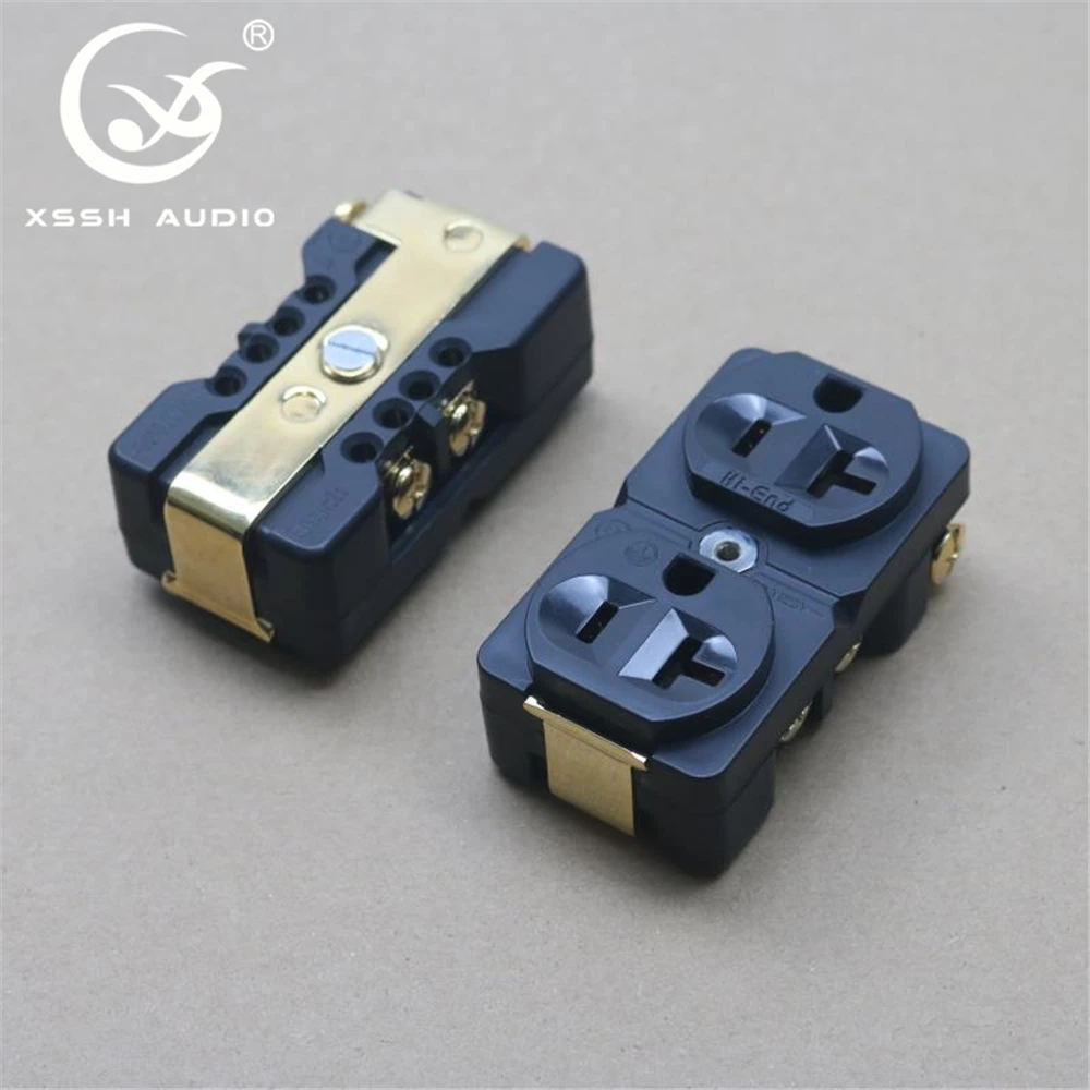 Steckdose XSSH Audio OEM ODM Echtrot Reines Kupfer Überzogenes Gold Rhodium 20AMP 20A 125V Amerika Standard NEMA US Steckdose – Detail 5