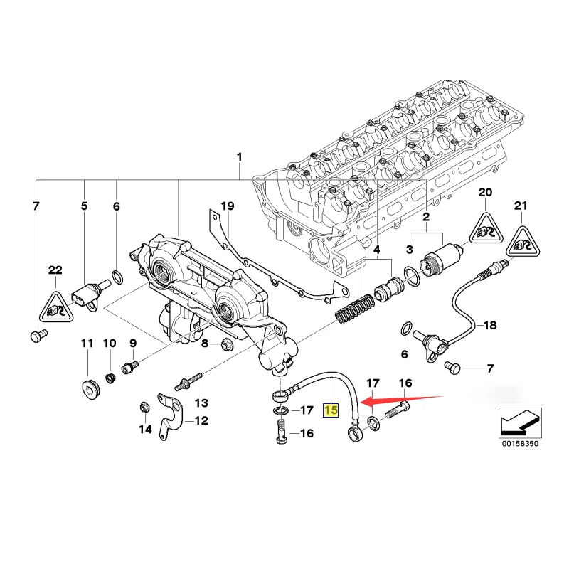 Engine Oil Feed Line Pipe For BMW X3 X5 E46 E39 E38 E65 E66 E83 E53 325 730 M52 M54