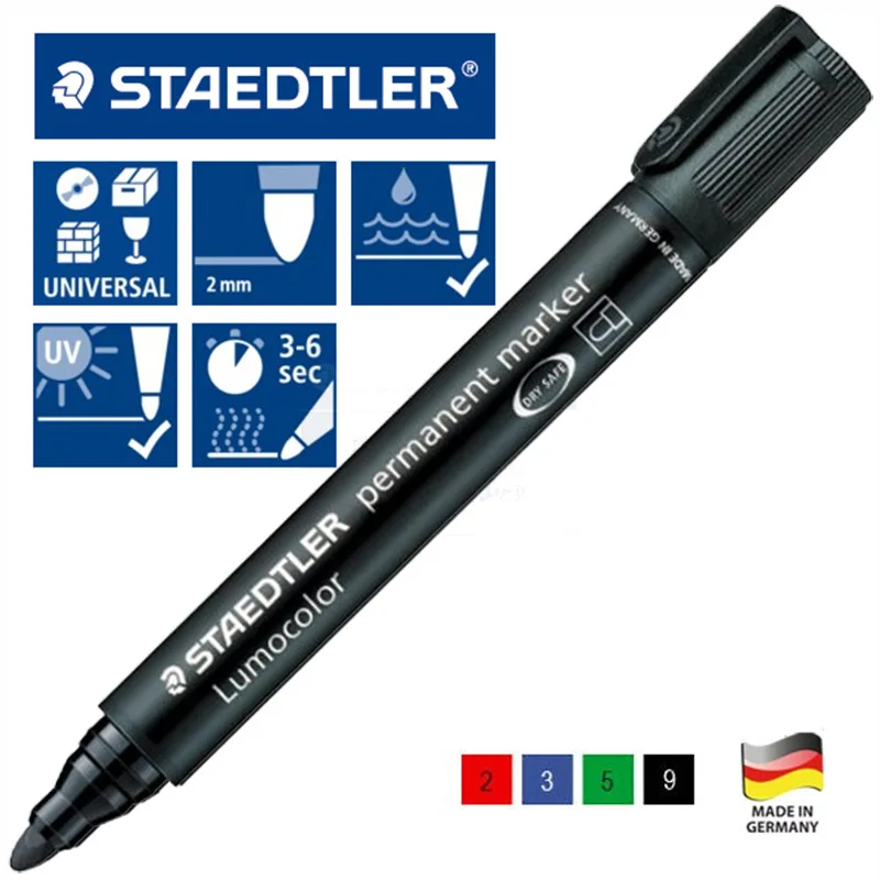 

Germany Staedtler STAEDTLER 352 Marking Pen round-Toe Mark Pen Anti Light Waterproof Do Not Fade