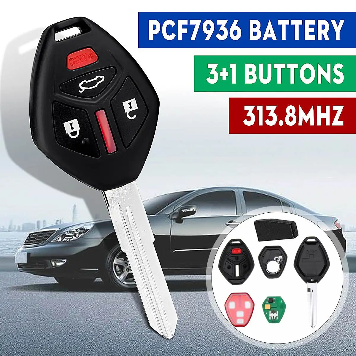 313 8 МГц корпус автомобильного ключа дистанционного управления чехол КРЫШКА ДЛЯ