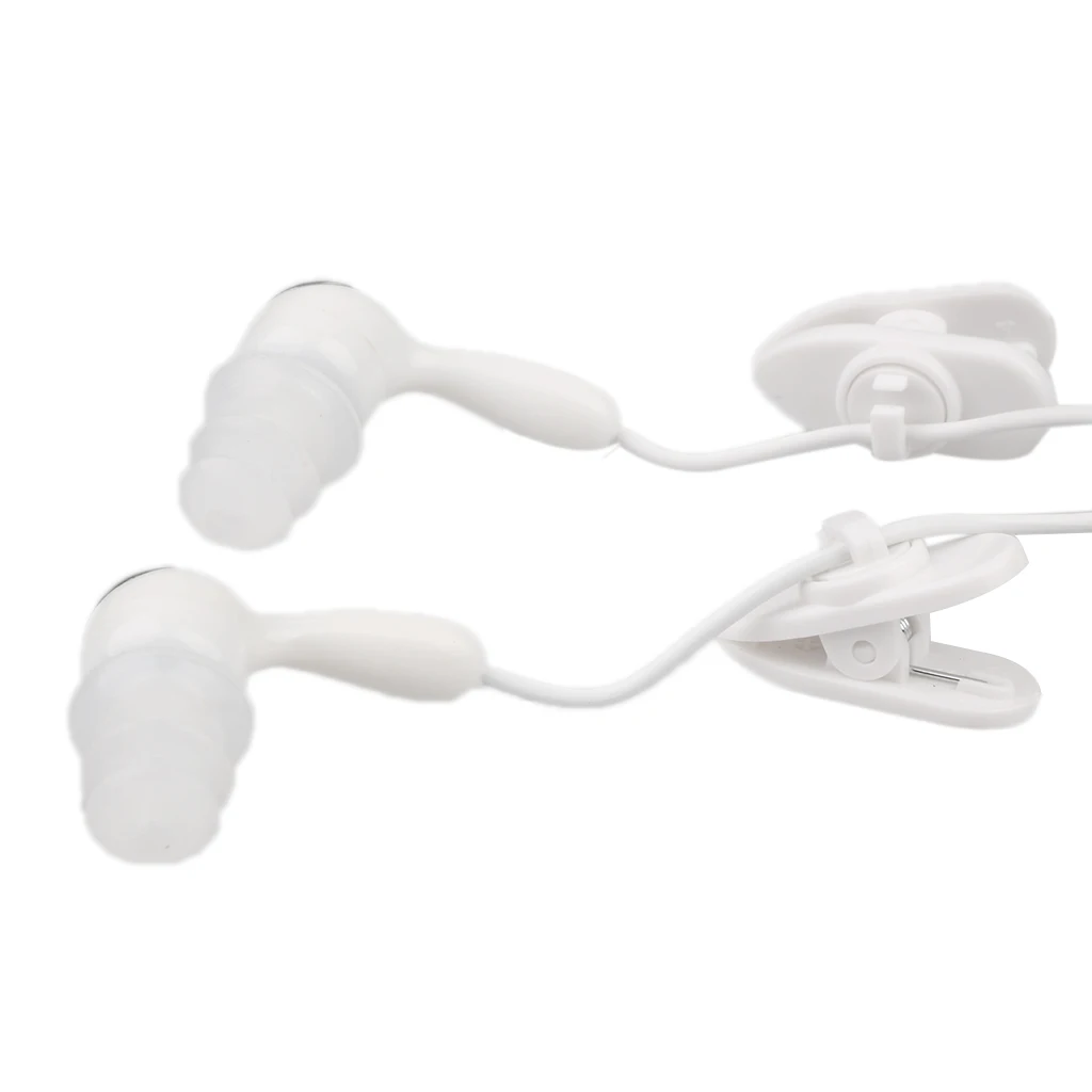 2pcs Waterproof 3.5mm Audio Wired Three Layers In Ear Underwater Earpiece Earphone for Indoor Outdoor Swimming Earplug