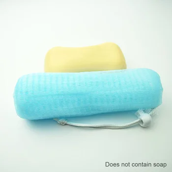 

5pcs Exfoliating Handmade Soap Saver Foam Net Shower Pouch Facial Washing Portable Bubble Mesh Bag For Body Cleaning Hanging