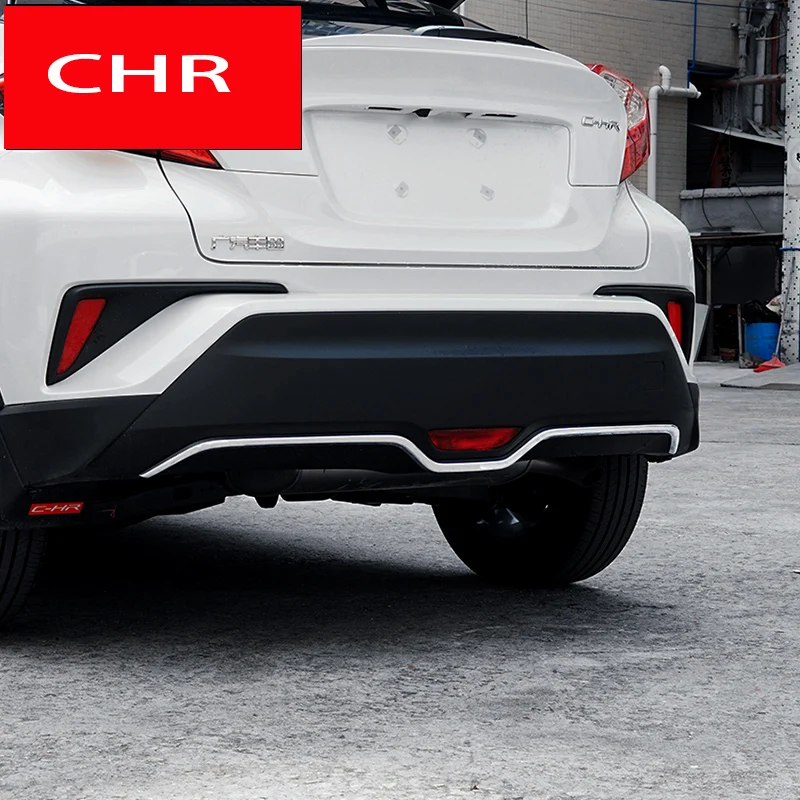 Задняя планка накладка применяется только для Toyota CHR заднего бампера украшения, абс материал яркая полоса C-HR внешняя отделка модификация