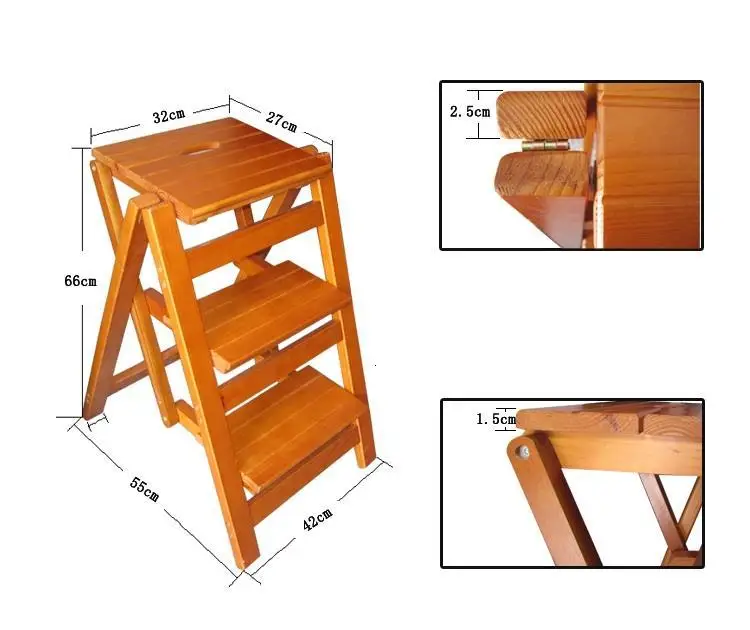 Tangga Lipat кухня Escalera Escalon Plegable Ottoman маленькая Ванная комната для пожилых деревянный стремянка стул Merdiven Лестница Стул