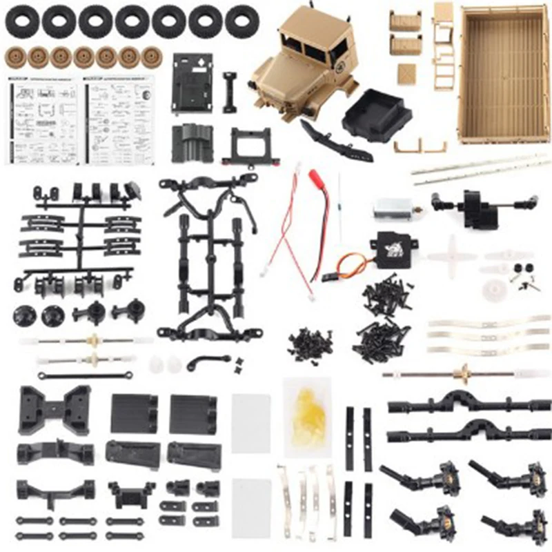 

1:16 RC Car Kit 6DW Electric Off-Road Military Truck Motorcycles Vehicle