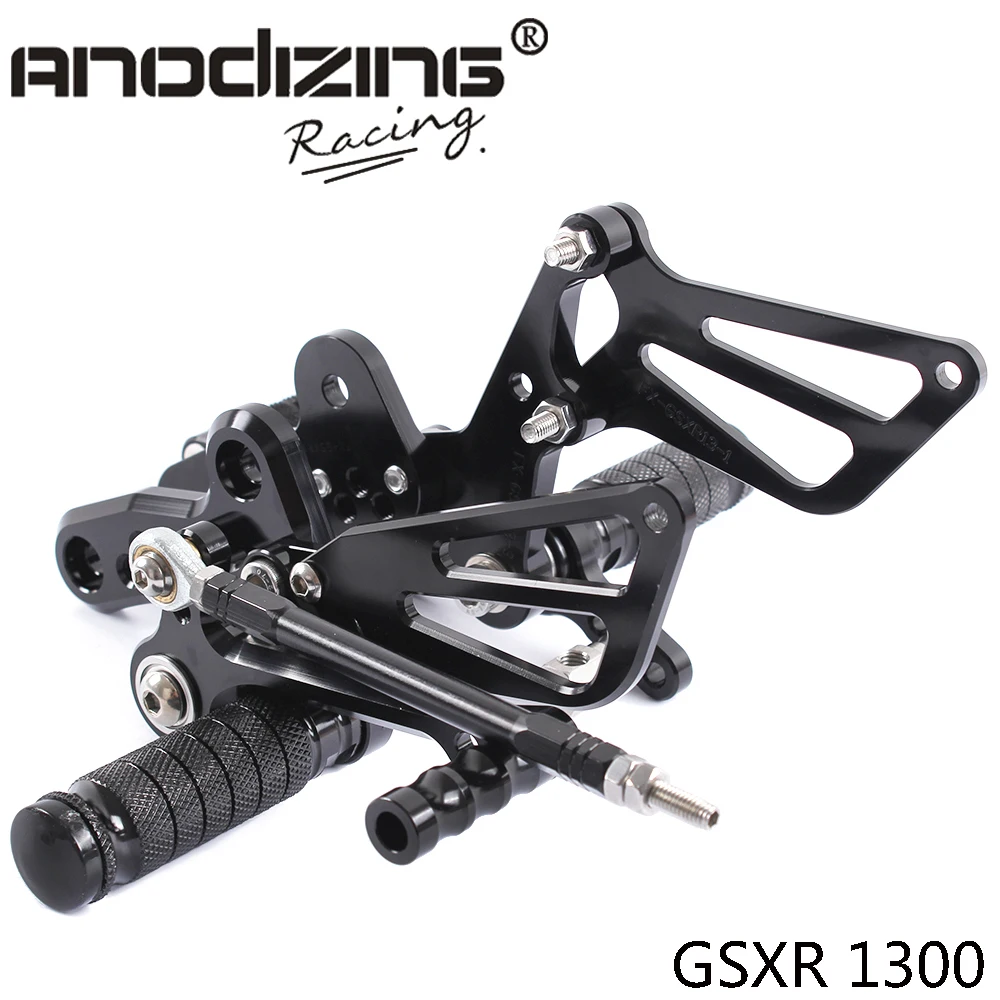 Full CNC Aluminum Motorcycle Adjustable Rearsets Rear Sets Foot Pegs For SUZUKI GSXR1300 HAYABUSA 1999-2013