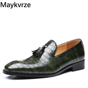 

Europe and American men's shoes plus size 38-48 British style fashion pointed Toe tassels male leather flats man casual shoes