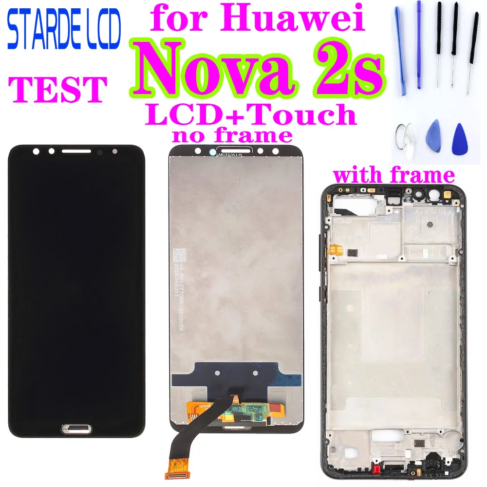 6 0 ''Nova 2s HWI-AL00 HWI-TL00 ЖК-дисплей для HUAWEI NOVA 2S с сенсорным экраном в сборе рамкой |
