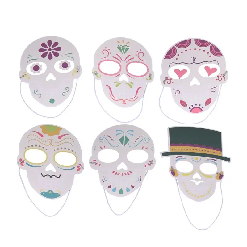 6pcs Mask Paper Unique Stylish Full Face Mask for Adults Kids Children