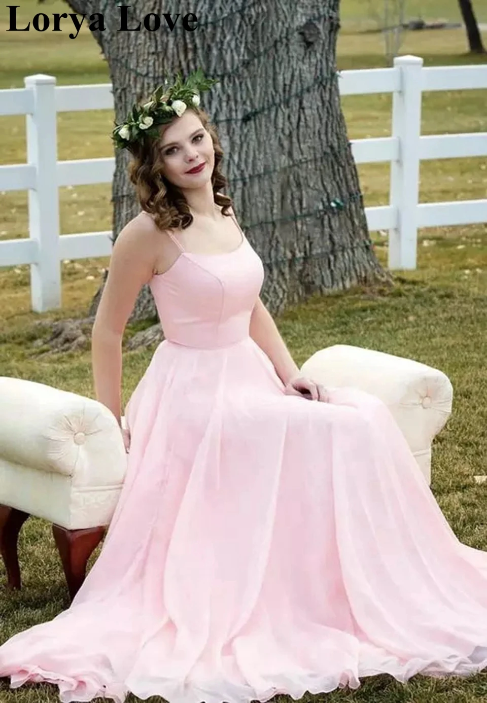 

Prom Dresses 2020 New Spaghetti Straps Pink Long Evening Gowns For Women Formal Party Elegant Chiffon A-Line Graduation Dress