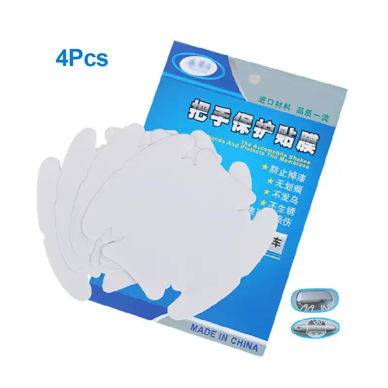 4pcs Blue Universal Scratch Resistant Film Car Door Handle