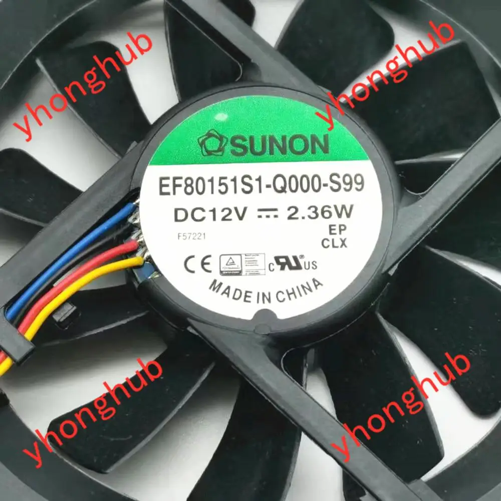 SUNON EF80151S1 Q000 S99 AC/DC 12V 2 36 W 80x80x15 мм 4 провод Сервер вентилятор