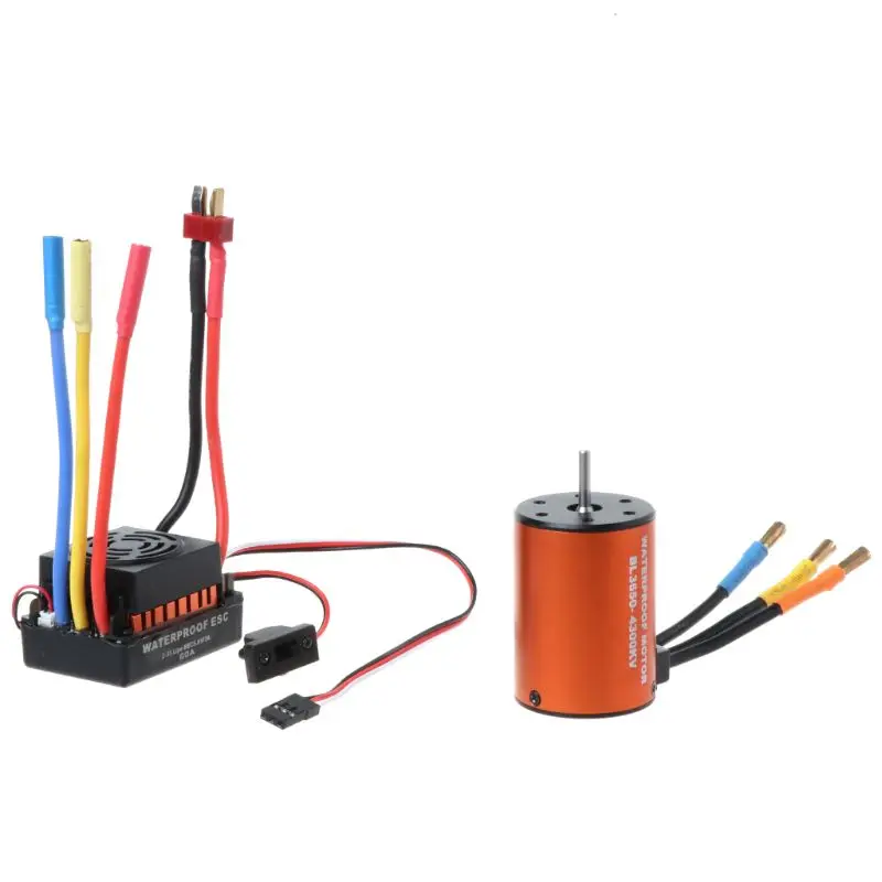 

Waterproof 3650 4300KV Brushless Motor with 60A ESC Combo Set for HSP 1/10 RC Car