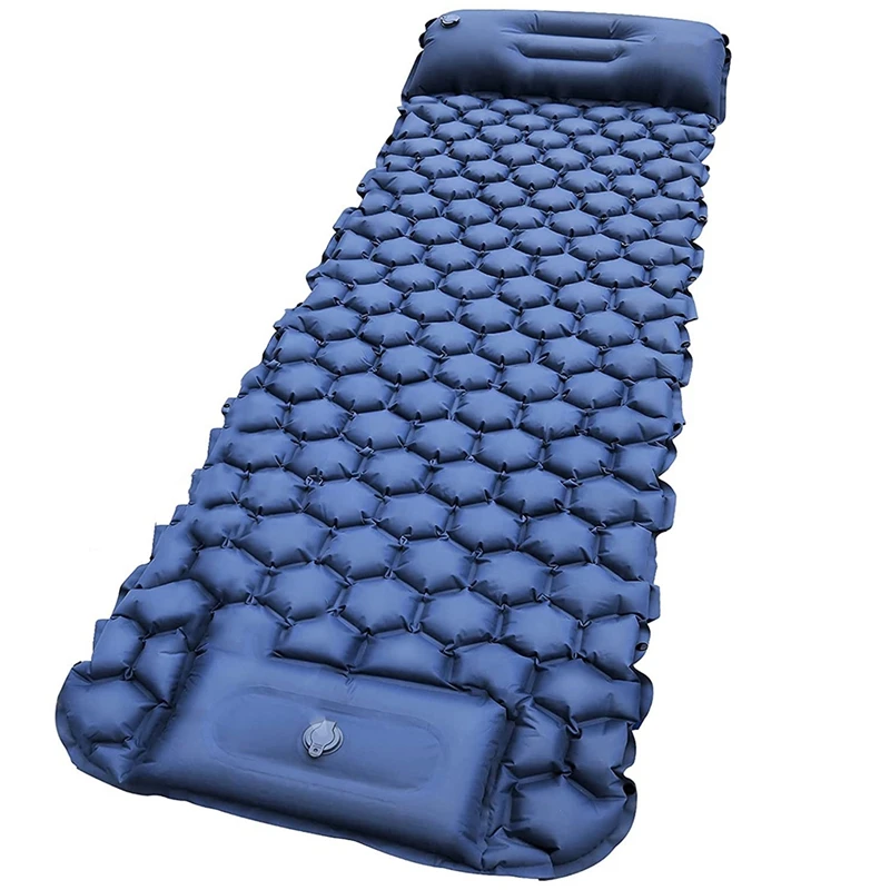 Camping Sleeping Pad,Camping Inflatable Mat with Pillow,Foot Press