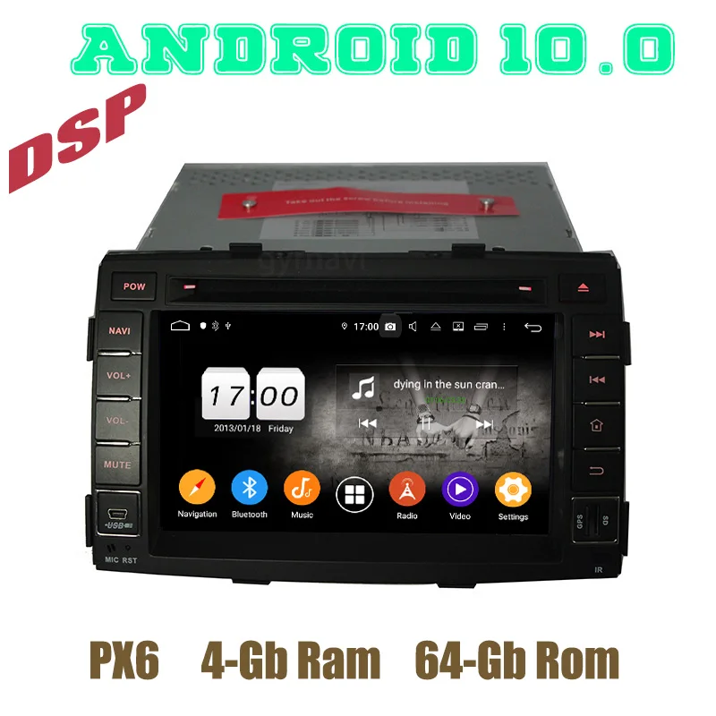 PX6 Android 10.0 voice control Car GPS dvd Player for Kia Sorento RADIO 2009 2010 2011 2012 with DSP wifi bluetooth usb 4+64GB