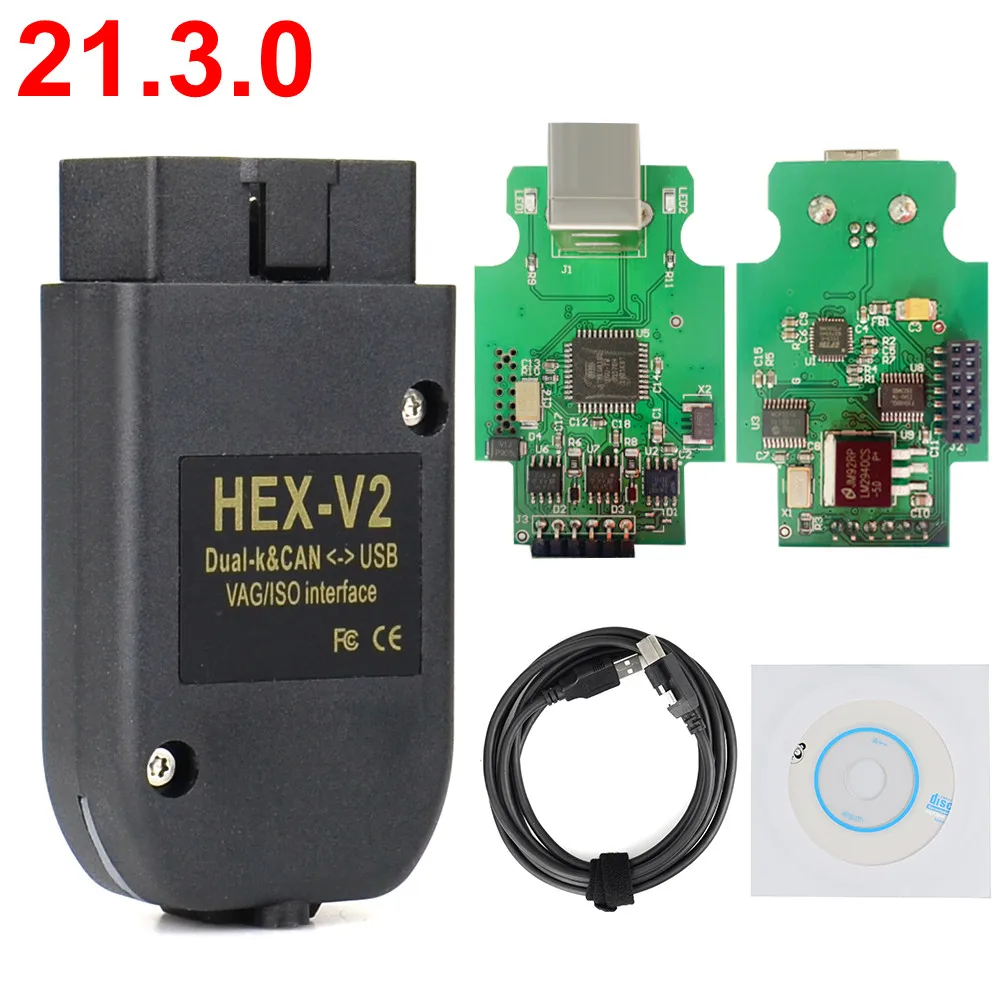 Диагностический сканер ATMEGA162 + 16V8 FT232RQ интерфейс для VW Vag Com HEX V2 21.3.0 |