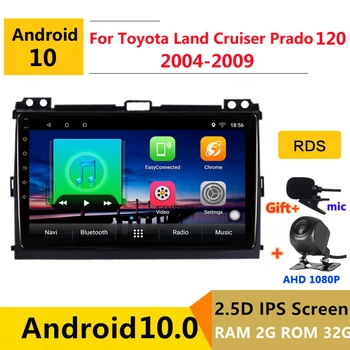 

android 10 car radio auto stereo for toyota land cruiser prado 120 2004 2005 2006 2007 2009 navigation GPS DVD Multimedia Player