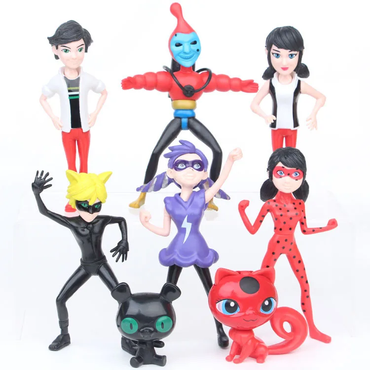 Figuras de acción de Marinette Ladybugess Adrien, muñecos de acción de  Anime Ladybugess, regalo móvil para niños, 8 Uds.|Militar figuras de  acción| - AliExpress