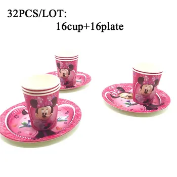 

Minnie Mouse Party Decorations Minnie Mouse Theme Plates Dishes Cups Minnie Mouse Theme Disposable Tableware Sets Party Supplies