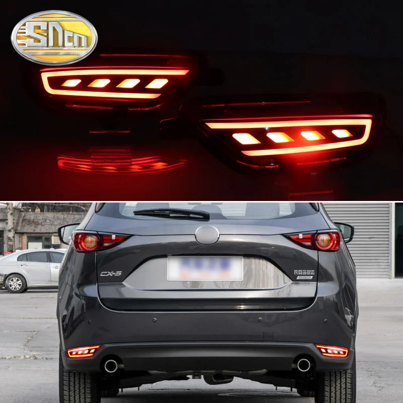 

SNCN 2PCS Multi-function LED Reflector Lamp Rear Fog Lamp Rear Bumper Light Brake Light For Mazda CX-5 CX5 2017 2018 2019