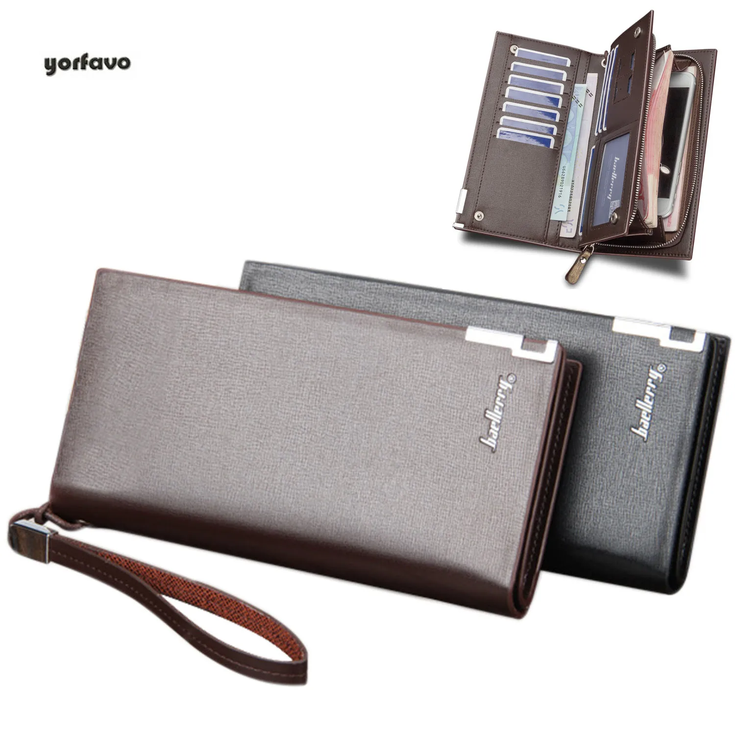 

New Fashion Men Wallets Long Style Multi-functional wallet Purse Fresh PU leather Male Clutch Card Holder Purse Men Coin Purse