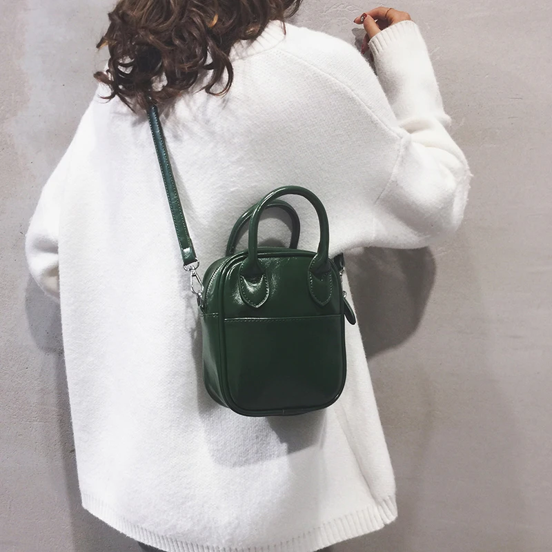Korean Style Ladies Handbag Quality Pu Leather Retro Shoulder Messenger Bag Shell Designer Fashion Ladies Storage Items Handbag