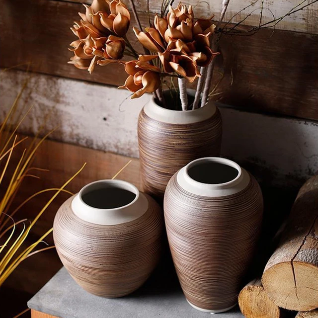  Dry Flower Vases, Ceramic Vase, Living Room Decoration