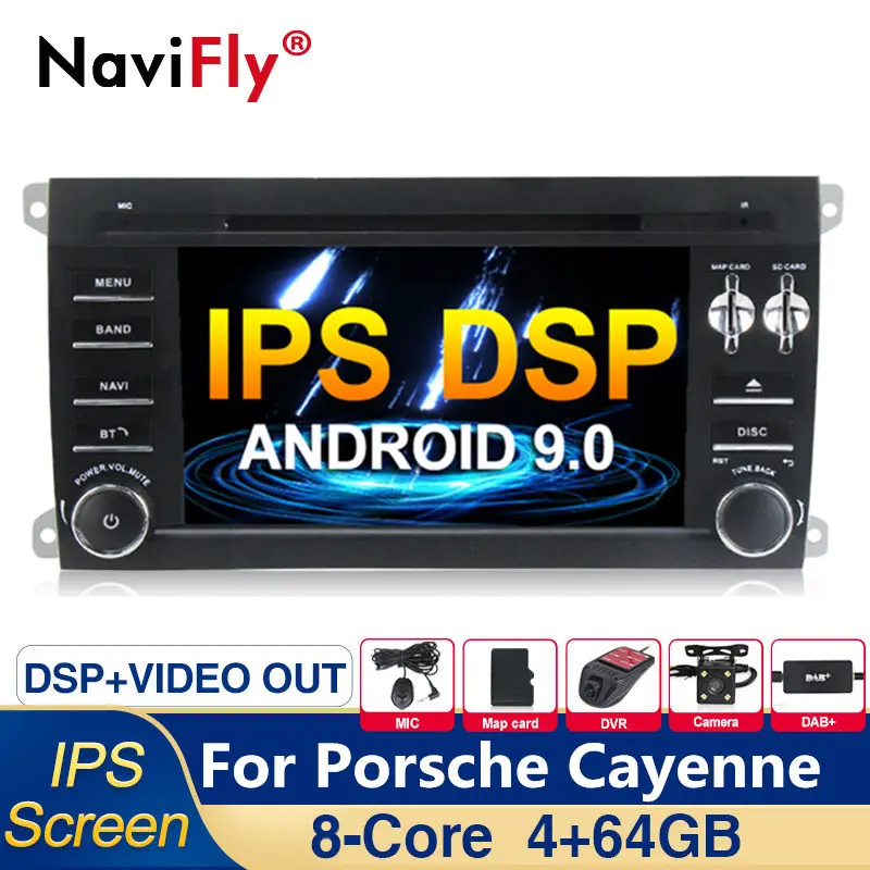 8 ядерный Android 9 0 ips DSP Автомобильный dvd Радио аудиоплеер для Porsche Cayenne 2003 2013