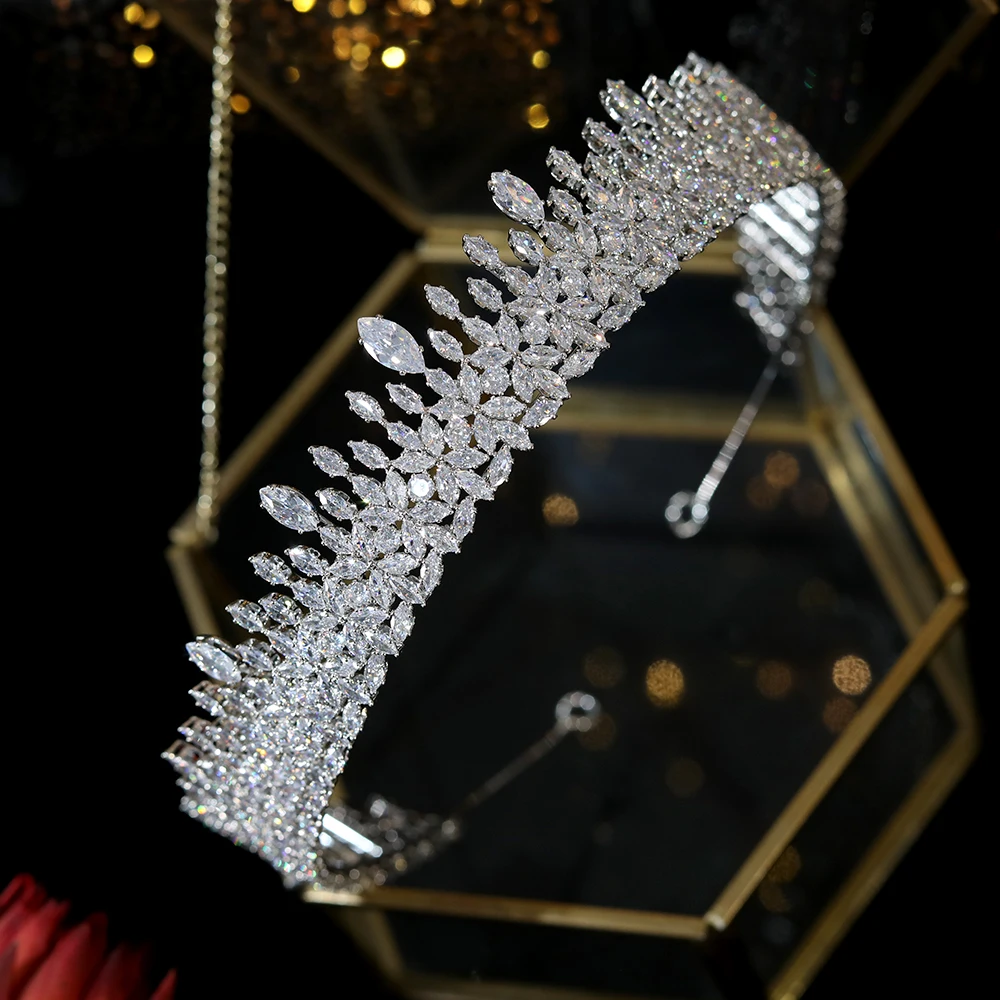 ASNORA Wedding Crown CZ Tiaras Princess Ladies Tiaras And Crowns To Participate In The Party Parade Accessories A01089