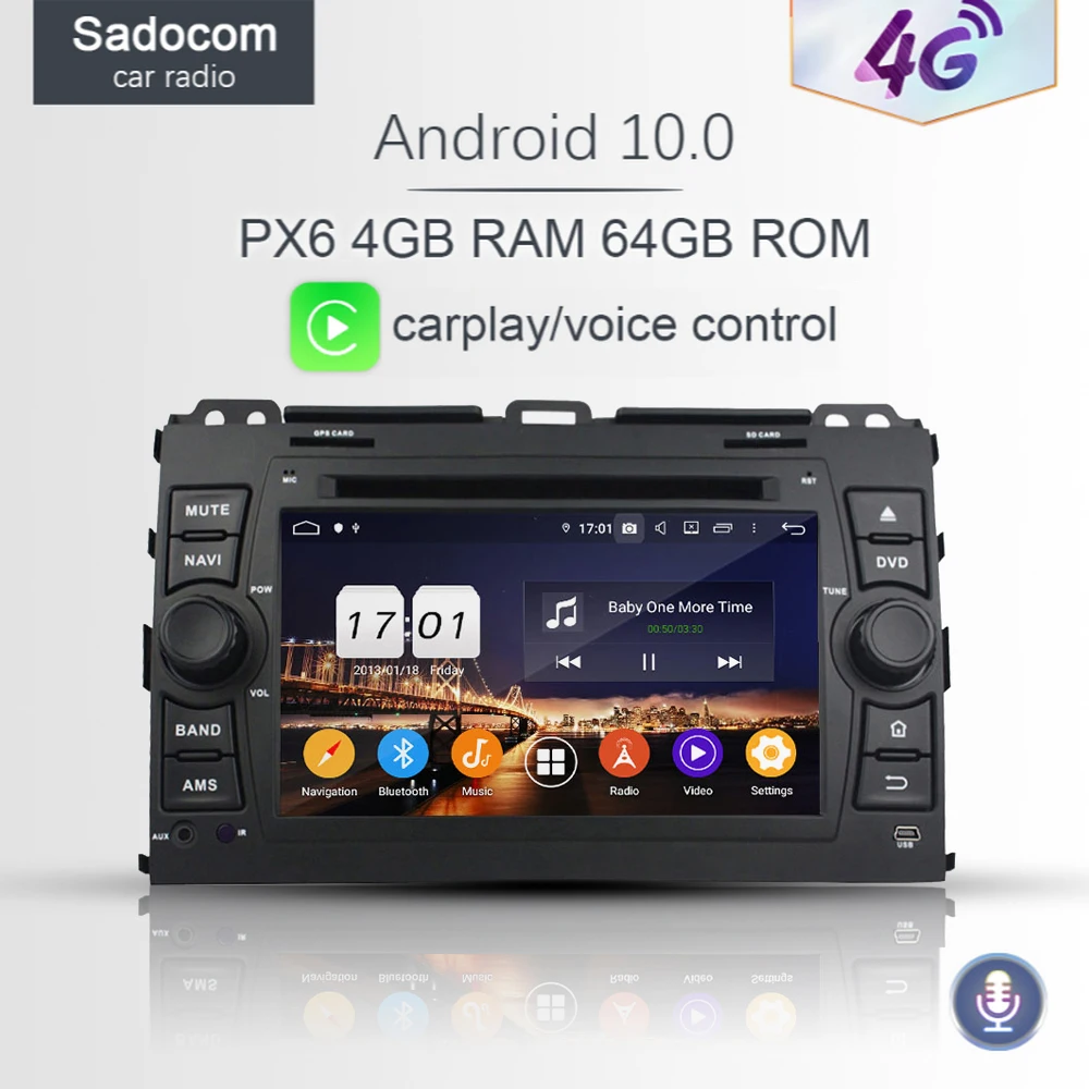 DSP PX6 Android 10 0 4G RAM 64GB ROM 8 Core автомобильный DVD плеер Автомобильный Радио авторадио