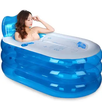 

Thickening Inflatable Tub Adult Folding Tub Bath Bucket Bath Barrels Of Plastic Children's Bath Bucket Shower Basin
