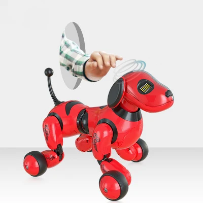 Робот, собака, электронный домашнее животное, умная собака, робот, игрушка 2,4 г, умный беспроводной говорящий пульт дистанционного управления, детский подарок на день рождения, Рождество - Цвет: Красный