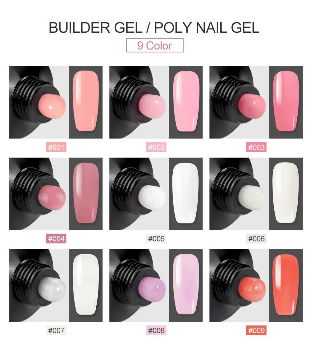 COSCELIA УФ гель ломтик Кисть для ногтей поли расширение гель набор ...