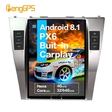 10," Тесла Android 8.1PX6 4+ 64 Гб Голосовое управление встроенный CARPLAY автомобильный радиоприемник для TOYOTA CAMRY 2007-2011 gps навигация wifi