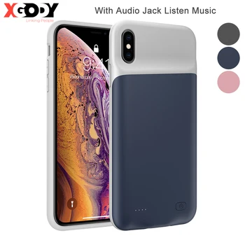 

XGODY 6500mAh Battery Case For iphone X XS XMAX Anti Shock Slim Powerbank Charging Case For X XS XMAX External Backup Battery