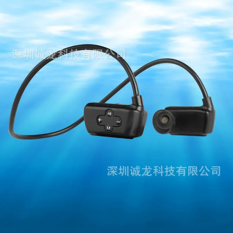 

Cross Border IPX8 Waterproof Bluetooth MP3 Ear Cuff Headset HiFi Player 16g Long Life Mini Waterproof MP3
