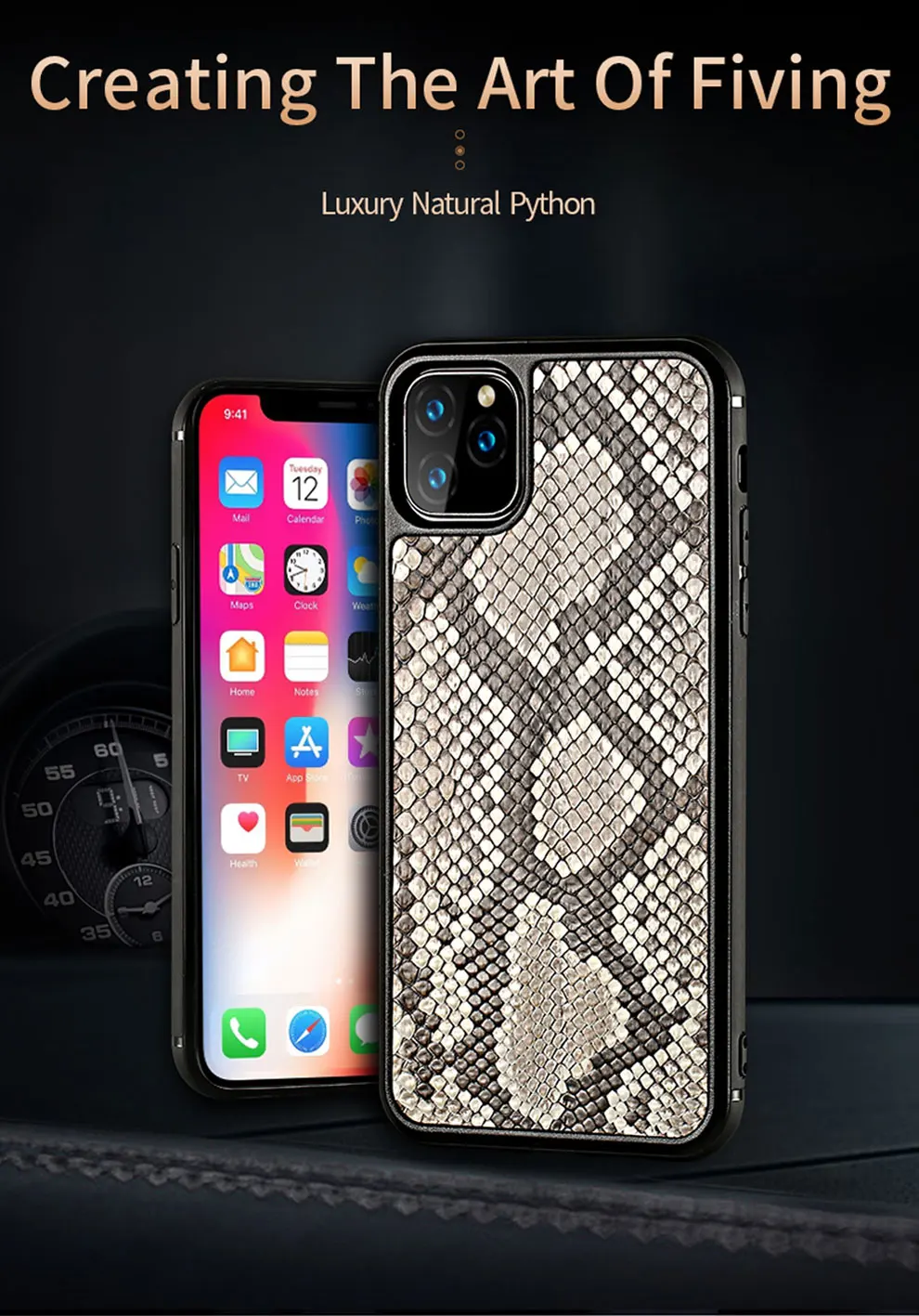 Роскошный чехол для телефона из натуральной кожи питона для Apple iPhone 11 11 Pro 11 Pro Max X XS Max XR 7 8 6 6s 7 Plus 8 plus змеиная кожа