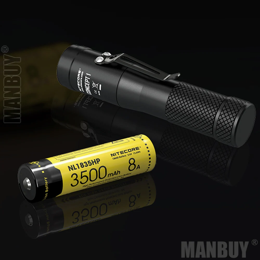 Светодиодный фонарик NITECORE C1 1800 люмен CREE XHP35 HD E2 + Перезаряжаемая батарея 18650