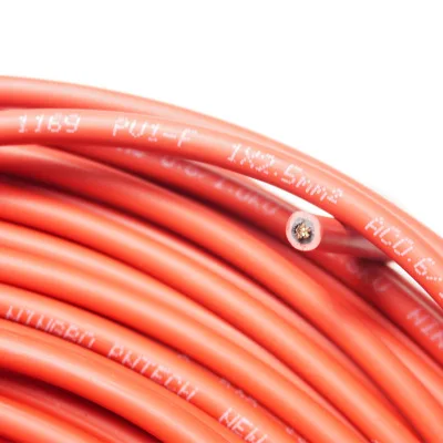 Solar Panel Connector Cable ALLMEJORES Solar PV cable Red blak cable for solar panel system 1500v 4mm2 /6mm2 (12/10AWG )TUV UL approval 10m/Roll