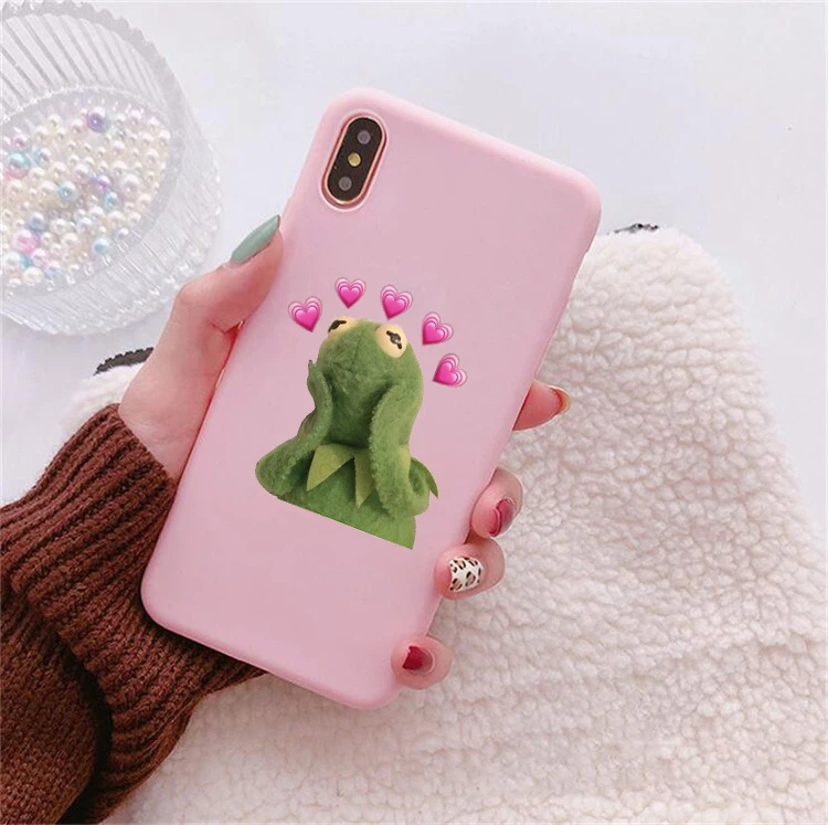 Мягкий силиконовый чехол Kermit Meme для iphone 6/6s 6plus/6splus 7/8 7plus/8plus X XS XR XSMax 11pro | Мобильные