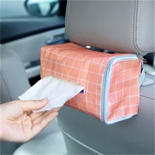 Органайзер для салфеток на заднем сиденье автомобиля, держатель для салфеток для путешествий, сумка для хранения салфеток на молнии