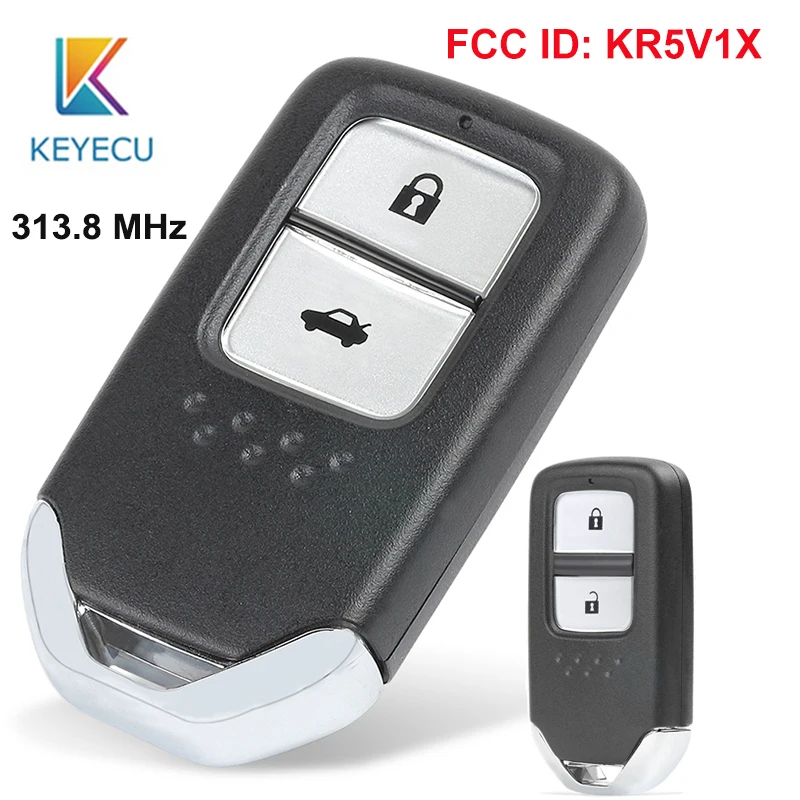 KEYECU для Honda Accord Crider пульт дистанционного управления автомобильный ключ 313,8 MHz FCC: KR5V1X Замена 2 кнопки дистанционный ключ-брелок от машины