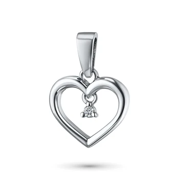 

Silver Pendant with diamond э06п091522