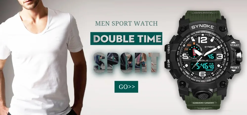 SYNOKE Mens Sport Watches Pedometer Calorie Fitness Sport Watch Men Waterproof Led Digital Watch Wristwatches Mens Fashion G50