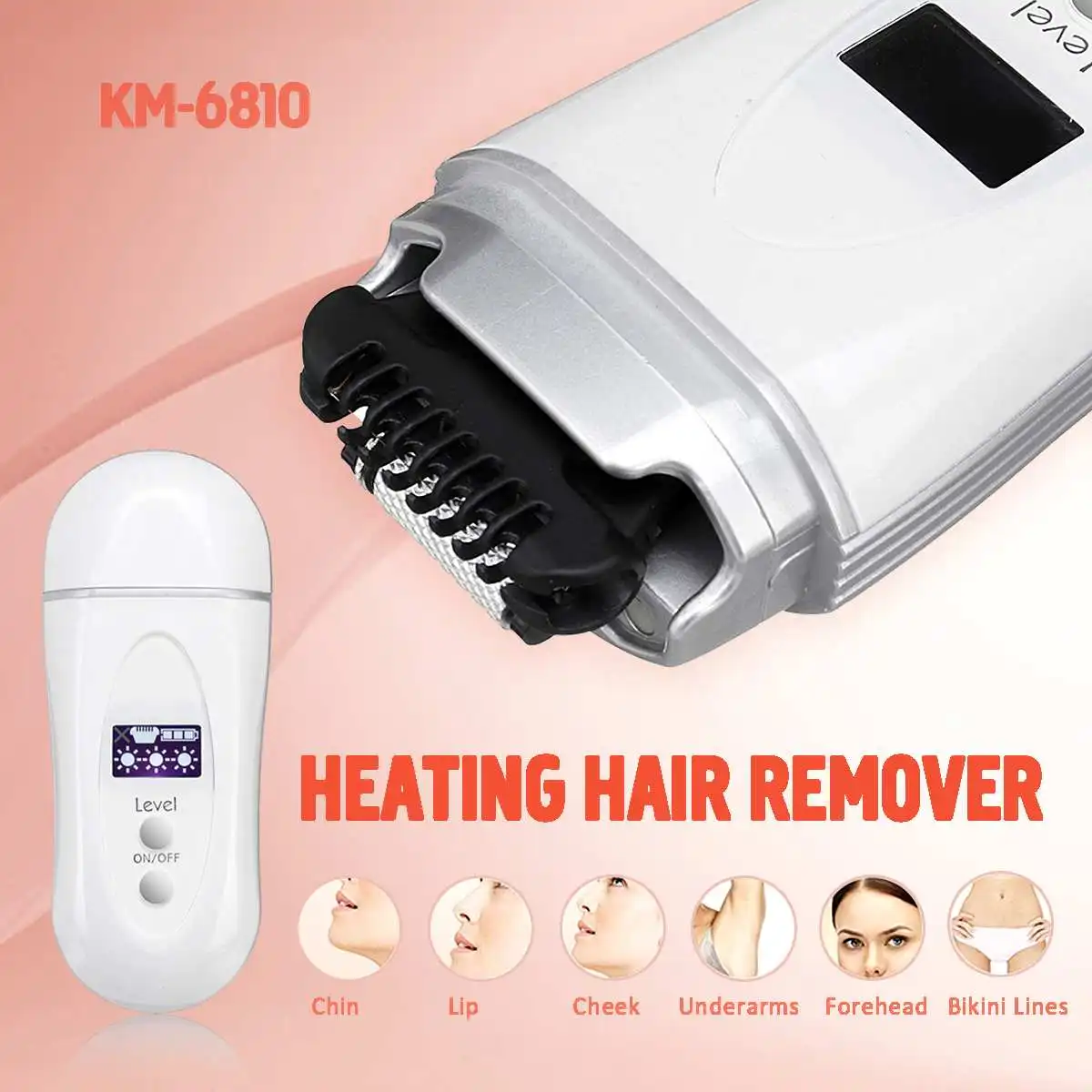 

220V Electric Hair Remover Hair Removal Electric Wax Heater Set Rechargeable Painless Epilator Trimmer Shaver Infrared Heating