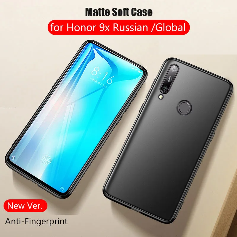 FIERBUKE Matte Slim Soft Case for Honor 9X Russian Version Global TPU Cover Silicone For Premium |